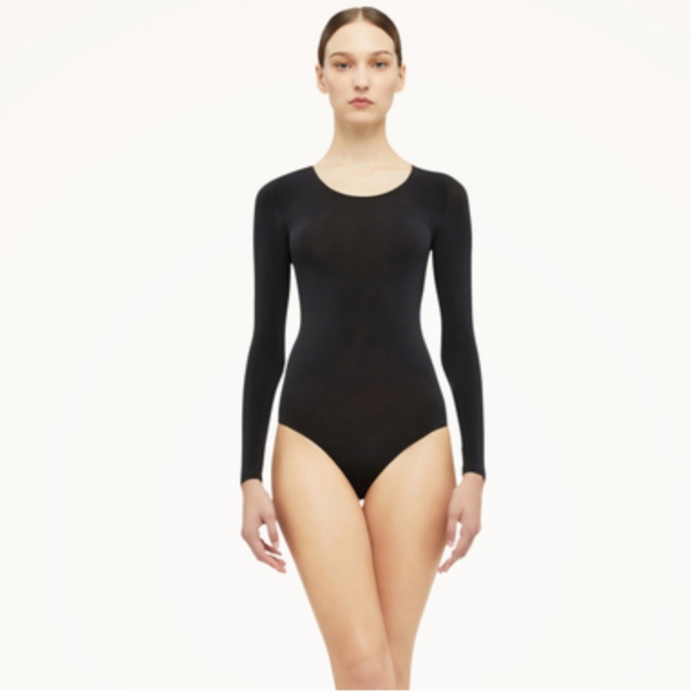 Wolford Crewneck Thong Bodysuit Black | Women’s Size XS